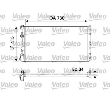 Chladič, chlazení motoru VALEO 732918