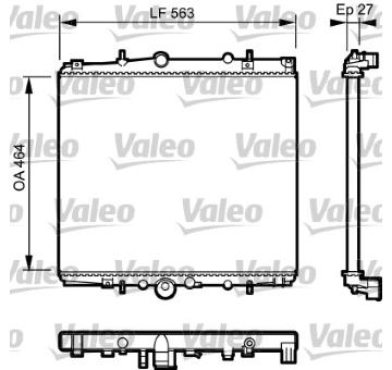 Chladič, chlazení motoru VALEO 732945