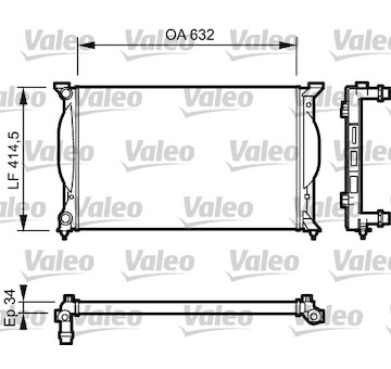 Chladič, chlazení motoru VALEO 732963