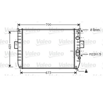 Chladič, chlazení motoru VALEO 733409