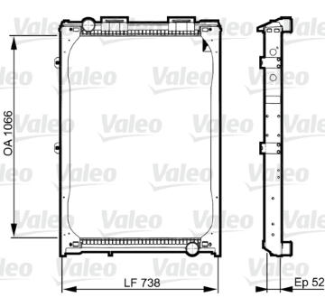 Chladič, chlazení motoru VALEO 733529