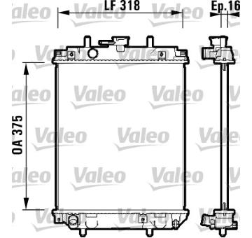 Chladič, chlazení motoru VALEO 734105