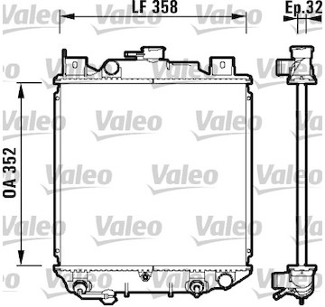 Chladič, chlazení motoru VALEO 734203