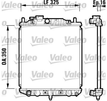 Chladič, chlazení motoru VALEO 734209