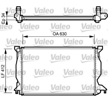 Chladič, chlazení motoru VALEO 734268