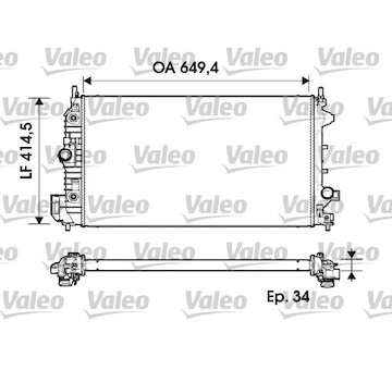 Chladič, chlazení motoru VALEO 734345