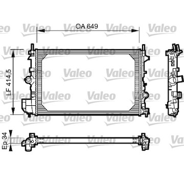 Chladič, chlazení motoru VALEO 734412