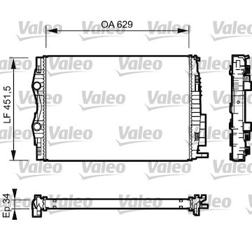 Chladič, chlazení motoru VALEO 734438