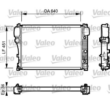 Chladič, chlazení motoru VALEO 734447