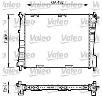 Chladič, chlazení motoru VALEO 734461