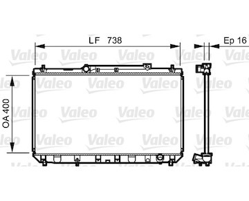 Chladič, chlazení motoru VALEO 734488