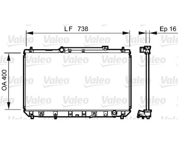 Chladič, chlazení motoru VALEO 734489