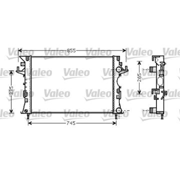 Chladič, chlazení motoru VALEO 734728