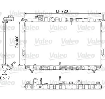 Chladič, chlazení motoru VALEO 734974