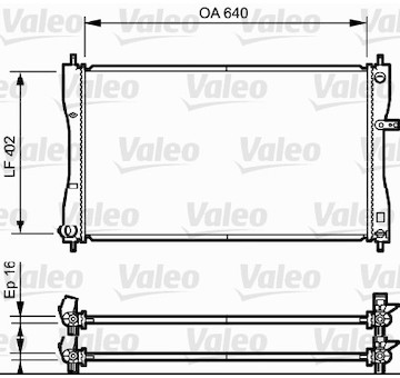 Chladič, chlazení motoru VALEO 735056