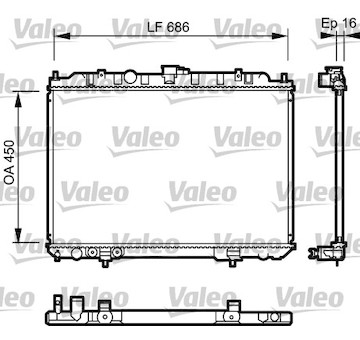 Chladič, chlazení motoru VALEO 735064