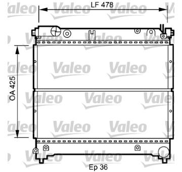 Chladič, chlazení motoru VALEO 735073