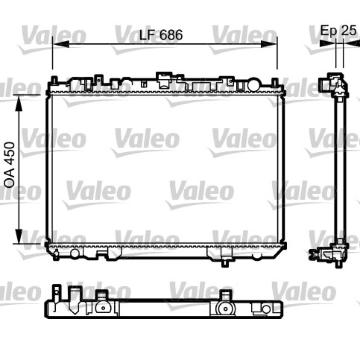 Chladič, chlazení motoru VALEO 735081