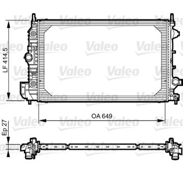 Chladič, chlazení motoru VALEO 735086