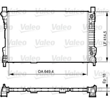 Chladič, chlazení motoru VALEO 735144