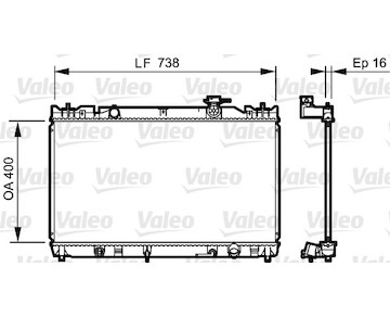 Chladič, chlazení motoru VALEO 735214