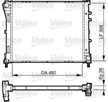 Chladič, chlazení motoru VALEO 735273