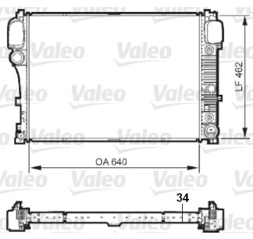 Chladič, chlazení motoru VALEO 735298