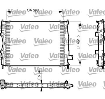 Chladič, chlazení motoru VALEO 735380