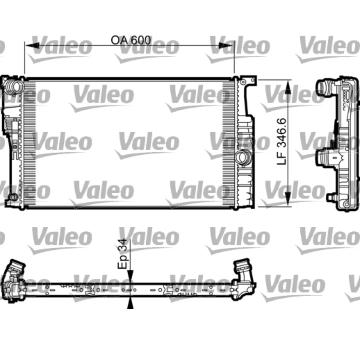 Chladič, chlazení motoru VALEO 735464