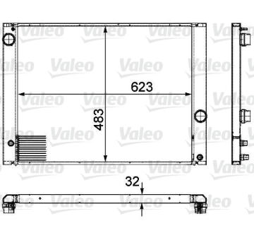 Chladič, chlazení motoru VALEO 735476
