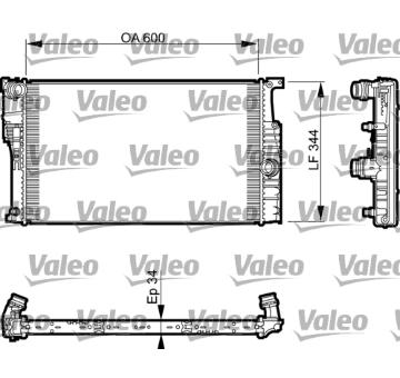 Chladič, chlazení motoru VALEO 735493