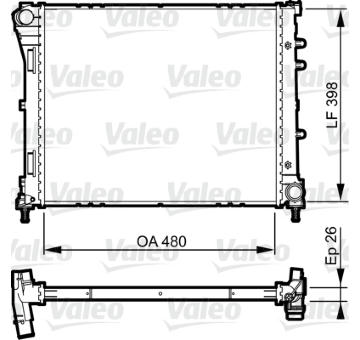 Chladič, chlazení motoru VALEO 735498