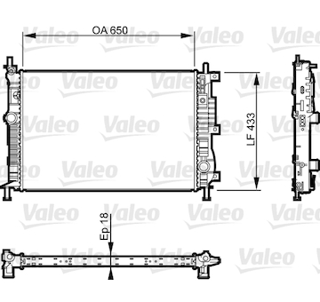 Chladič, chlazení motoru VALEO 735555