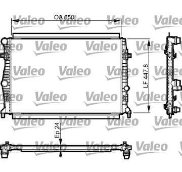 Chladič, chlazení motoru VALEO 735556