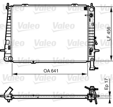 Chladič, chlazení motoru VALEO 735563