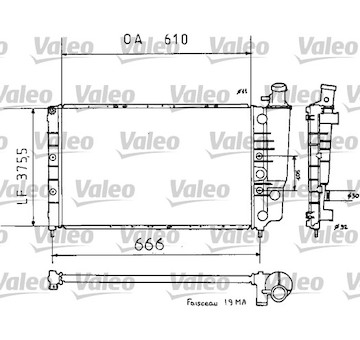 Chladič, chlazení motoru VALEO 810938