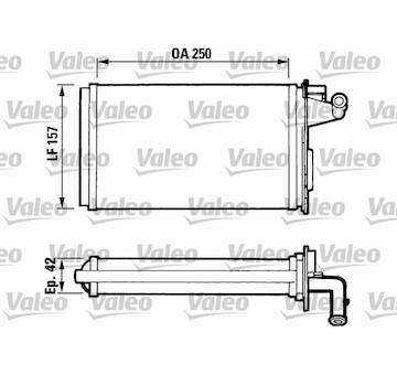 Výměník tepla, vnitřní vytápění VALEO 811075