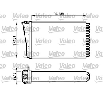 Výměník tepla, vnitřní vytápění VALEO 812126