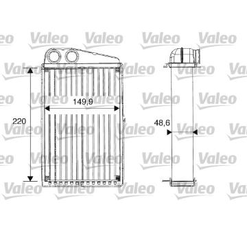Výměník tepla, vnitřní vytápění VALEO 812247