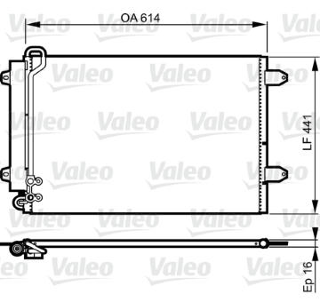 Kondenzátor, klimatizace VALEO 814002