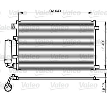 Kondenzátor, klimatizace VALEO 814008