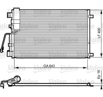 Kondenzátor, klimatizace VALEO 814009