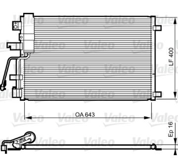 Kondenzátor, klimatizace VALEO 814010