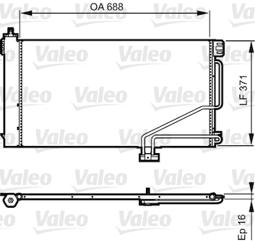 Kondenzátor, klimatizace VALEO 814186
