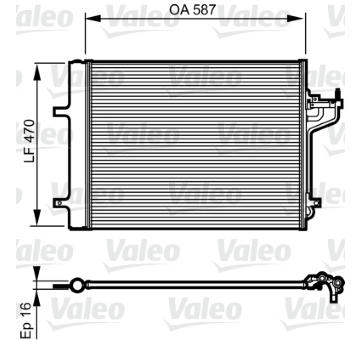 Kondenzátor, klimatizace VALEO 814197