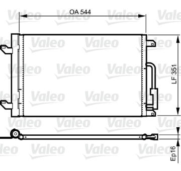 Kondenzátor, klimatizace VALEO 814198