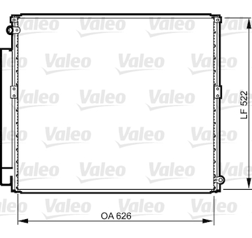 Kondenzátor, klimatizace VALEO 814203