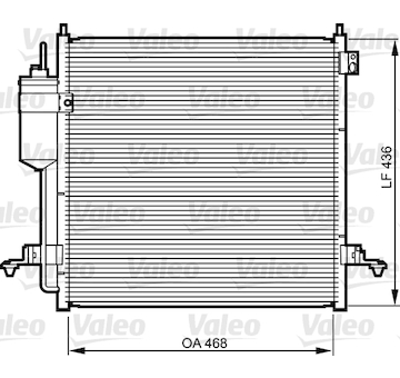 Kondenzátor, klimatizace VALEO 814214