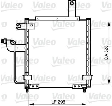 Kondenzátor, klimatizace VALEO 814258