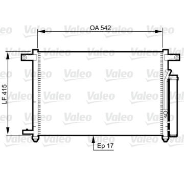 Kondenzátor, klimatizace VALEO 814344
